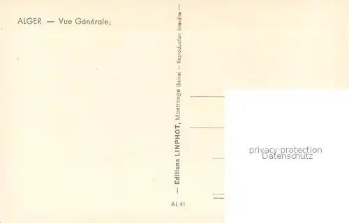 AK / Ansichtskarte Alger_Algerien Vue generale aerienne Alger Algerien