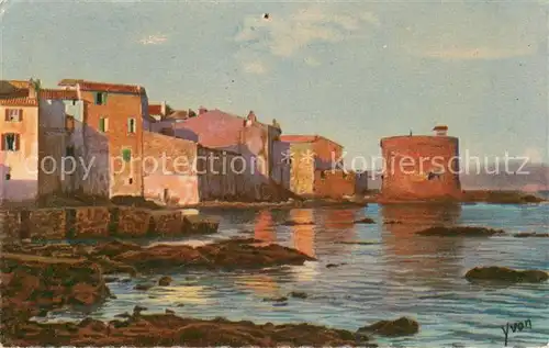 AK / Ansichtskarte Saint_Tropez_Var Le quartier des pecheurs et la vieille tour Saint_Tropez_Var