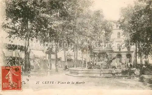 AK / Ansichtskarte Cette_Sete Place de la Mairie 