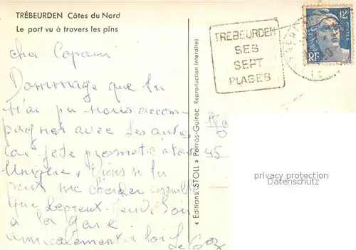 AK / Ansichtskarte Trebeurden Le port vu a travers les pins Trebeurden
