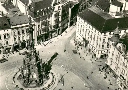 AK / Ansichtskarte Olomouc Staedtische Denmalreservation die Saeule der Hl Dreifaltigkeit Fliegeraufnahme Olomouc