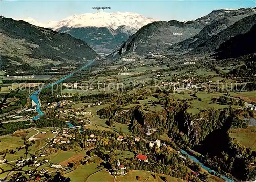 AK / Ansichtskarte Domleschg_GR Fliegeraufnahme mit Ringelspitze Domleschg_GR