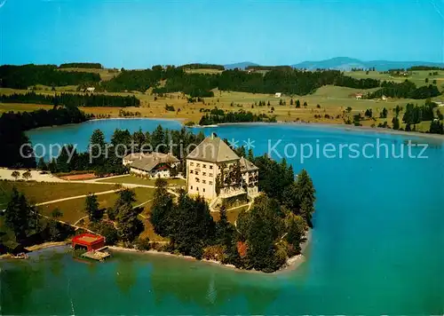 AK / Ansichtskarte Hof_Salzburg Hotel Schloss Fuschl Fliegeraufnahme Hof_Salzburg