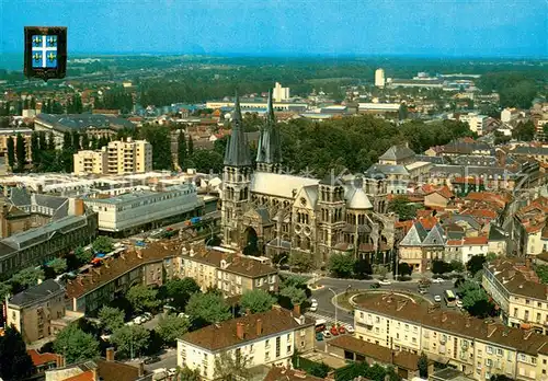 AK / Ansichtskarte Chalons sur Marne Le Centre ville vu du ciel Notre Dame en Vaux 