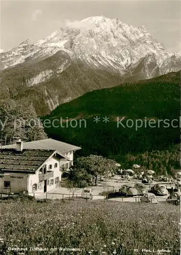 AK / Ansichtskarte Ramsau_Berchtesgaden Gasthaus Zipfhaeusl am Sahnegletscher Berchtesgadener Alpen Ramsau Berchtesgaden