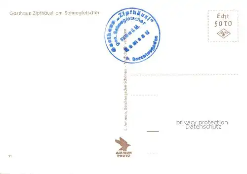 AK / Ansichtskarte Ramsau_Berchtesgaden Gasthaus Zipfhaeusl am Sahnegletscher Berchtesgadener Alpen Ramsau Berchtesgaden