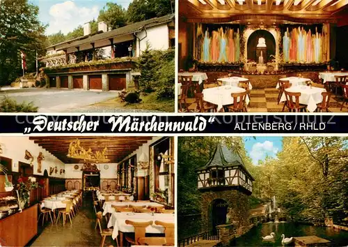 AK / Ansichtskarte Altenberg_Rheinland Terrassen Waldrestaurant Deutscher Maerchenwald Brueder Grimm Ehrenhalle "Die tanzenden Fontaenen" Altenberg_Rheinland