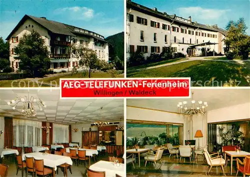 AK / Ansichtskarte Willingen_Sauerland AEG Telefunken Ferienheim Speisesaal Aufenthaltsraum Willingen_Sauerland