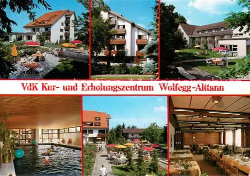 AK / Ansichtskarte Alttann_Allgaeu VdK Kur  und Erholungszentrum Restaurant Terrasse Hallenbad Alttann Allgaeu