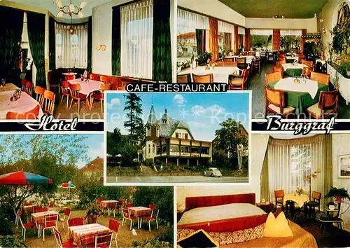 AK / Ansichtskarte Auerbach_Bergstrasse Hotel Burggraf Cafe Restaurant Terrasse Fremdenzimmer Auerbach_Bergstrasse