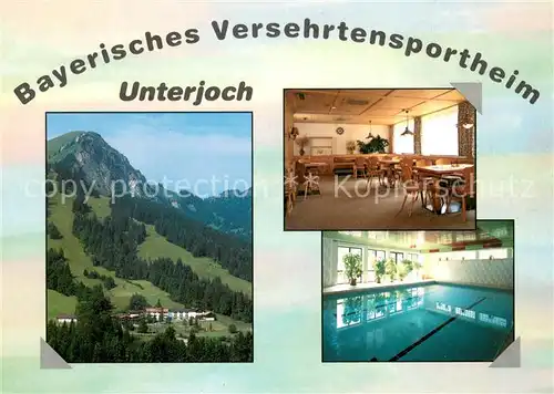 AK / Ansichtskarte Hindelang Bayerisches Versehrtensportheim Unterjoch Hallenbad Panorama Alpen Hindelang