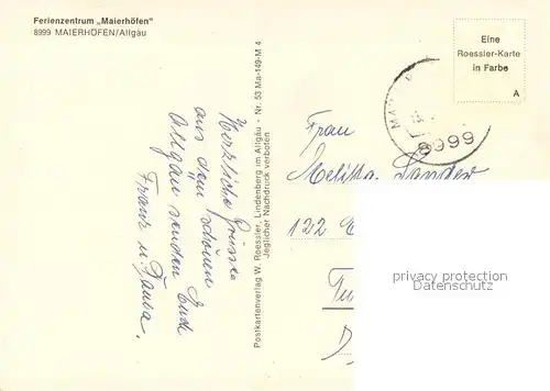 AK / Ansichtskarte Maierhoefen_Allgaeu Ferienzentrum Kegelbahn Hallenbad Viehweide Kuehe Maierhoefen Allgaeu