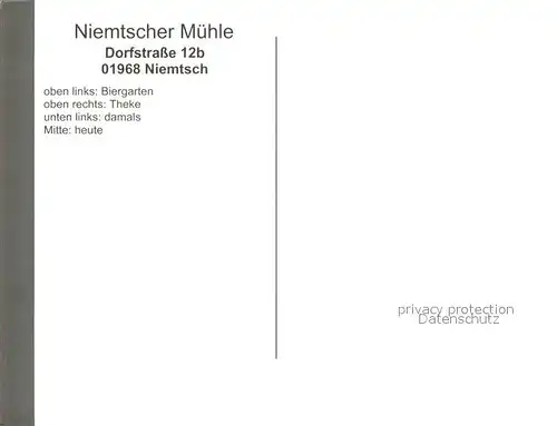 AK / Ansichtskarte Niemtsch Niemtscher Muehle Biergarten Theke Niemtsch