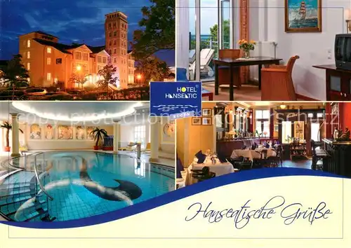 AK / Ansichtskarte Goehren_Ruegen Hotel Hanseatic Restaurant Fremdenzimmer Hallenbad Goehren Ruegen