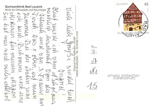 AK / Ansichtskarte Bad_Lausick Sachsenklinik Speisesaal Patientenzimmer Bad_Lausick