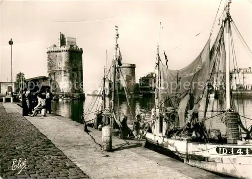 AK / Ansichtskarte La_Rochelle_Charente Maritime Le Port Bateaux a quaiavant le depart La_Rochelle