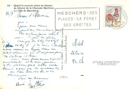 AK / Ansichtskarte Meschers_les_Bains Quand la mouette plane au dessus du littoral de la Charente Maritime 