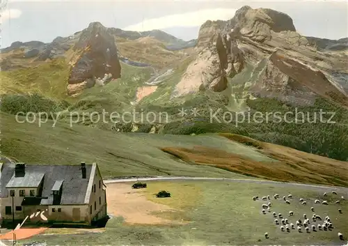 AK / Ansichtskarte Col_d_Aubisque Le Ger vu du Col Route vers Eaux Bonnes  Col_d_Aubisque