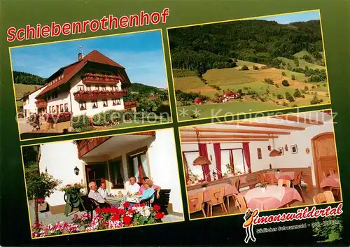 AK / Ansichtskarte Simonswald_Simonswaeldertal Schiebenrothenhof Urlaub auf dem Bauernhof Gastraum Landschaftspanorama Schwarzwald 