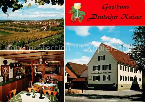 AK / Ansichtskarte Huegelheim Gasthaus Deutscher Kaiser Landschaftspanorama Weinberge Huegelheim
