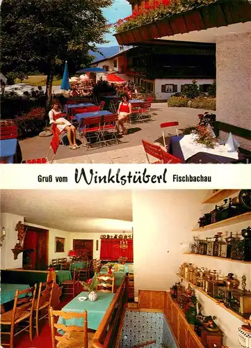 AK / Ansichtskarte Fischbachau Cafe Pension Winklstueberl Terrasse Fischbachau