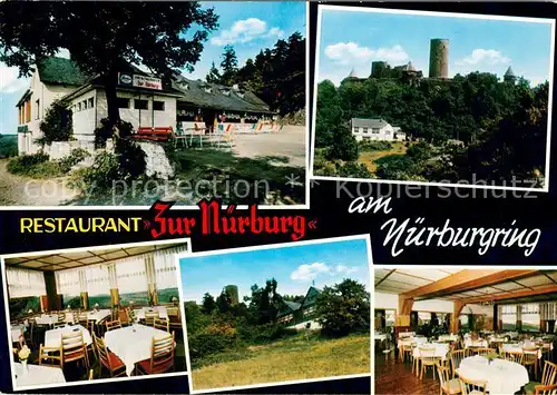 AK / Ansichtskarte Nuerburg Restaurant zur Nuerburg am Nuerburgring Burgruine Nuerburg