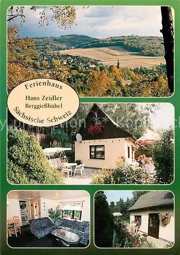 AK / Ansichtskarte Berggiesshuebel Ferienhaus Zeidler Panorama Saechsische Schweiz Berggiesshuebel