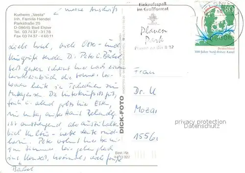 AK / Ansichtskarte Bad_Elster Kurheim Vesta Bad_Elster