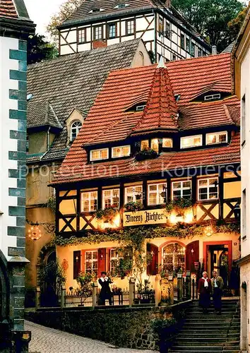 AK / Ansichtskarte Meissen_Elbe_Sachsen Romantikrestaurant Vincenz Richter Fachwerkhaus Meissen_Elbe_Sachsen