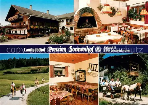 AK / Ansichtskarte Johanniskirchen Landgasthof Pension Sonnenhof Ponywagen Ausritte Johanniskirchen