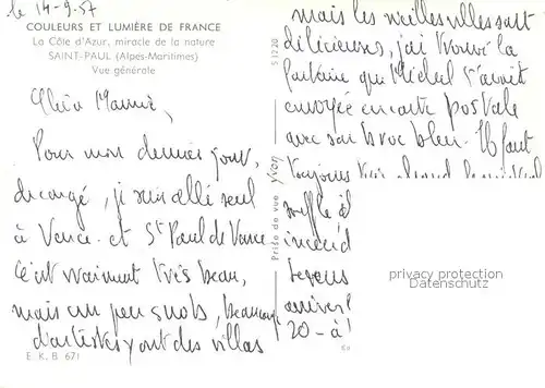 AK / Ansichtskarte Saint_Paul_Cote_d_Azur Vue generale Saint_Paul_Cote_d_Azur