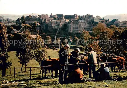AK / Ansichtskarte Salers Vue partielle Salers