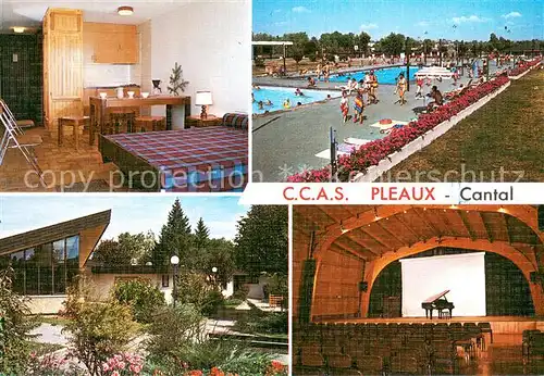 AK / Ansichtskarte Pleaux Les bungalows la piscine la salle polyvalente Pleaux