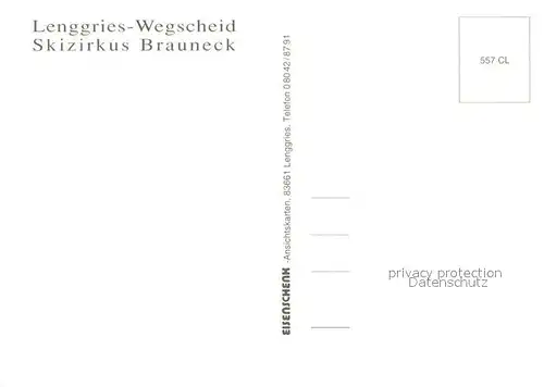 AK / Ansichtskarte Wegscheid_Lenggries Skizirkus Brauneck Draxl Skilifte Details Wegscheid_Lenggries
