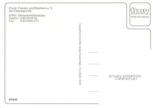 AK / Ansichtskarte Oberstdorf Christl Freizeitheim Oberstdorf