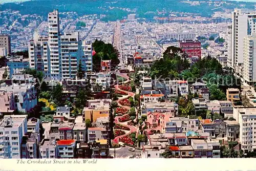 AK / Ansichtskarte San_Francisco_California Lombard Street the Crookedest Street in the World 