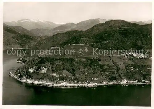 AK / Ansichtskarte Morcote_Lago_di_Lugano Fliegeraufnahme Morcote_Lago_di_Lugano