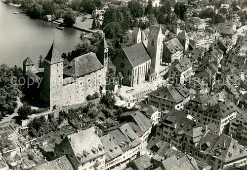 AK / Ansichtskarte Rapperswil_SG Fliegeraufnahme Rapperswil SG