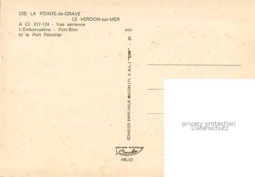 AK / Ansichtskarte Le_Verdon sur Mer La Pointe de Grave Vue aerienne LEmbarcadere Port Bloc et le Port Petrolier Le_Verdon sur Mer