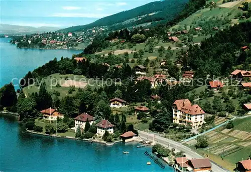 AK / Ansichtskarte Gunten_Thunersee Fliegeraufnahme Gunten Thunersee