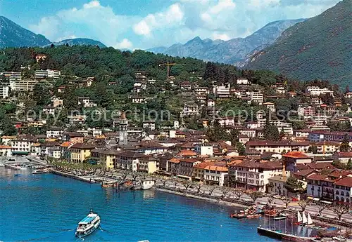 AK / Ansichtskarte Ascona_Lago_Maggiore Fliegeraufnahme Ascona_Lago_Maggiore