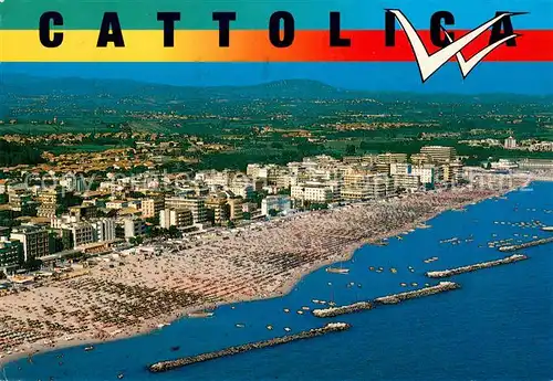 AK / Ansichtskarte Cattolica_Rimini Fliegeraufnahme 