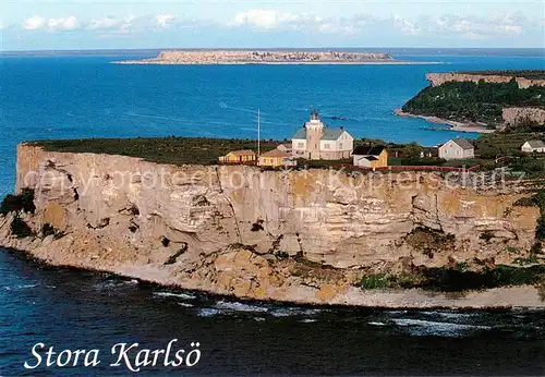 AK / Ansichtskarte Stora_Karlsoe Fyrplatan Fliegeraufnahme 