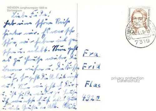 AK / Ansichtskarte Wengen_BE Jungfrauregion Dorfzentrum Wengen_BE