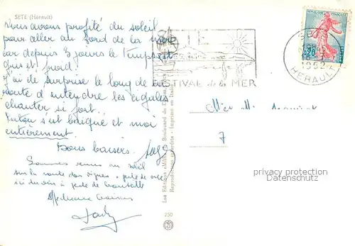 AK / Ansichtskarte Sete_Cette Le port La plage Vue partielle 