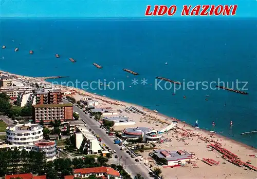 AK / Ansichtskarte Lido_Nazioni Panorama e spiaggia Fliegeraufnahme 