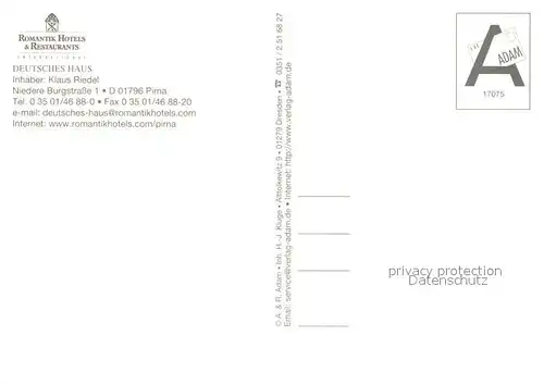 AK / Ansichtskarte Pirna Romantik Hotels & Restaurants Deutsches Haus Pirna