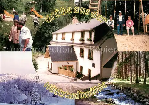 AK / Ansichtskarte Zoeblitz_Sachsen Bibel  und Erholungsheim Huettstadtmuehle im Erzgebirge Natur Waldpartie Zoeblitz Sachsen