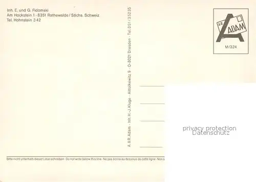 AK / Ansichtskarte Rathewalde Hocksteinschaenke Restaurant Terrasse Rathewalde