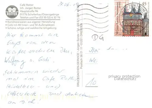 AK / Ansichtskarte Schellerhau Cafe Rotter Gaesteraum Terrasse Schellerhau